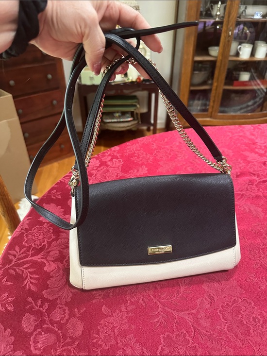 kate spade Handbags - Kate Spade Black & Cream Leather Colorblock Crossbody Shoulder Clutch